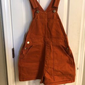 Burnt orange shortalls from Big Bud Press
